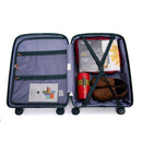 3 Piece Set Expandable Hardshell Suitcase Double Spinner Wheels
