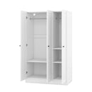 3 Door Shutter Wardrobe With Shelves
