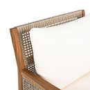 Acacia Wood Patio Furniture Club Chair, Outdoor Wicker Armchair, Deep Seating With Soft Cushions For Porch - Teak / Mix Brown