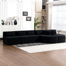 Upholstered Sofa Free Combined Sofa Couch With 2 Chaise Lounge And Five Back Pillows For Living Room