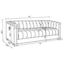 Chaviano - Upholstered Track Arm Sofa - Pearl White