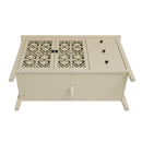 Hollowed Out Cabinet With 2 Door 3 Drawers, American Furniture, Suitable For Bedroom, Living Room, Study - Natural