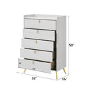 Zeena - Chest - White Finish - Atlantic Fine Furniture Inc