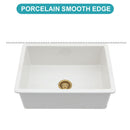 Undermount Single Bowl Ceramic Kitchen Sink, Dual Mount