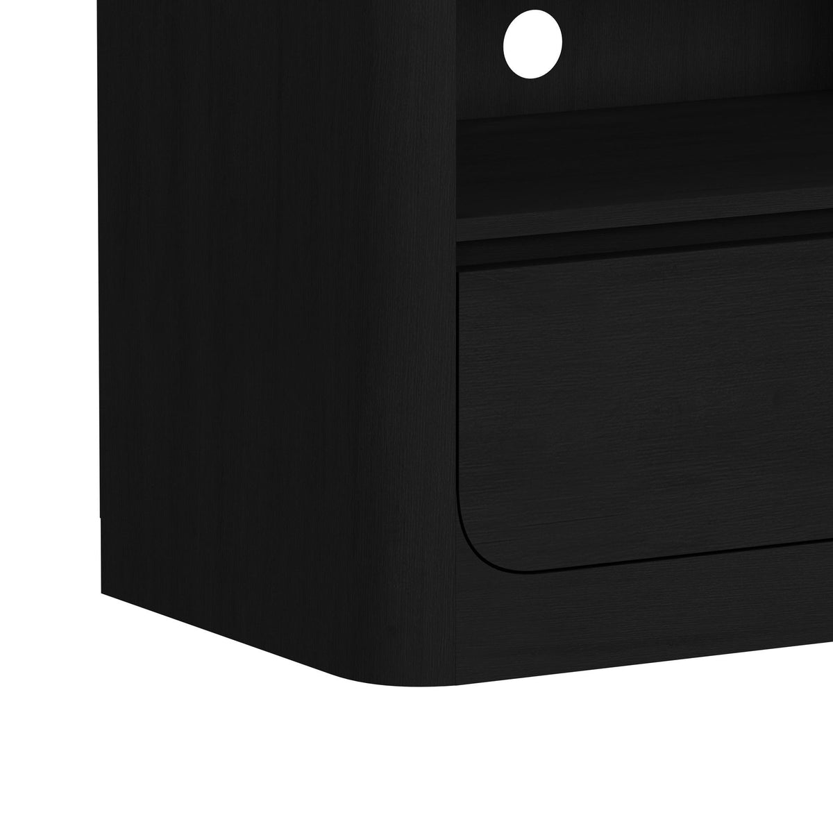Rosalie Entertainment Unit With 82" TV Console in Black by Elements International, view 10