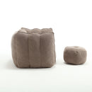Soft Chenille Bean Bag Chair With High Resilient Foam