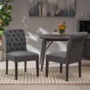 Broxton - Tuft Dining Rolltop Chairs With Button Tufted Backrest (Set of 2)