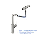 360° Pull Down Kitchen Faucet With 4 Spray Modes