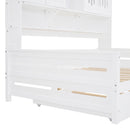 Daybed With All-In-One Cabinet And Shelf