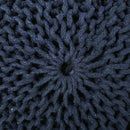 Bordeaux - Knitted Cotton Round Pouf Ottoman, Floor Cushion
