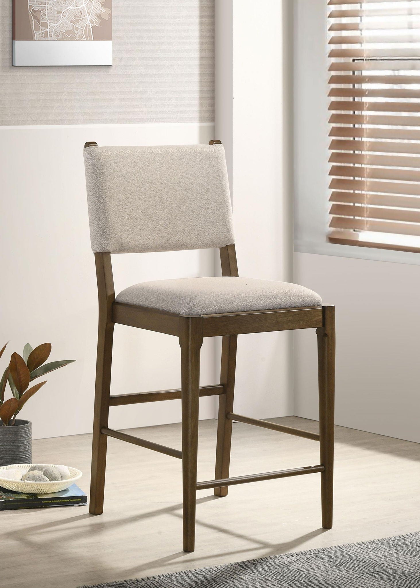 Ottowa Upholstered Counter Side Chair Brown (Set of 2) - Atlantic Fine Furniture Melbourne FL