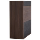 Modern Extendable & Rotating Cabinet With Drawer And Flip Doors For Versatile Storage - Black / Dark Walnut