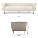 Lamattina - Genuine Italian Leather Channel Tufted Sofa