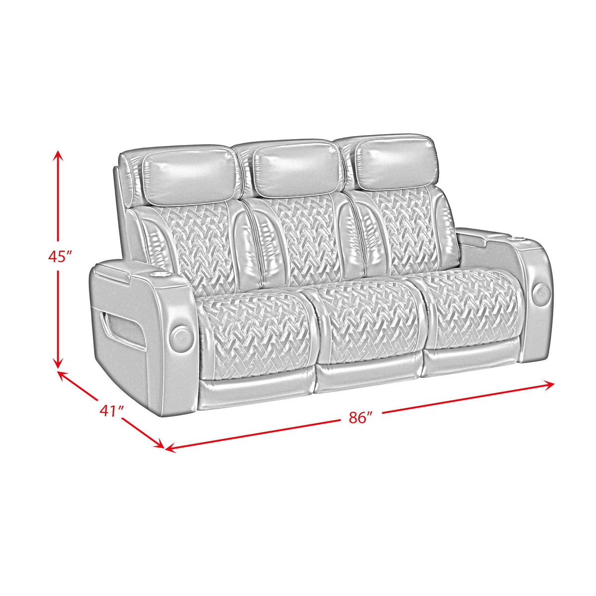 Prime Time Sofa Set in Black by Elements International, view 14