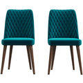 Katie - Mid-Century Modern Velvet Dining Chair (Set of 2)