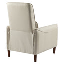 Upholstered Push Recliner Chair With Rubber Wood Legs For Living Room