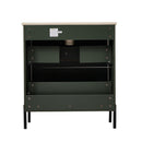 Bathroom Vanity With Ceramic Sink, Fluted Design