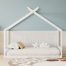 Montessori Style House Bed For Kids, Floor Bed Frame With Headboard And Footboard
