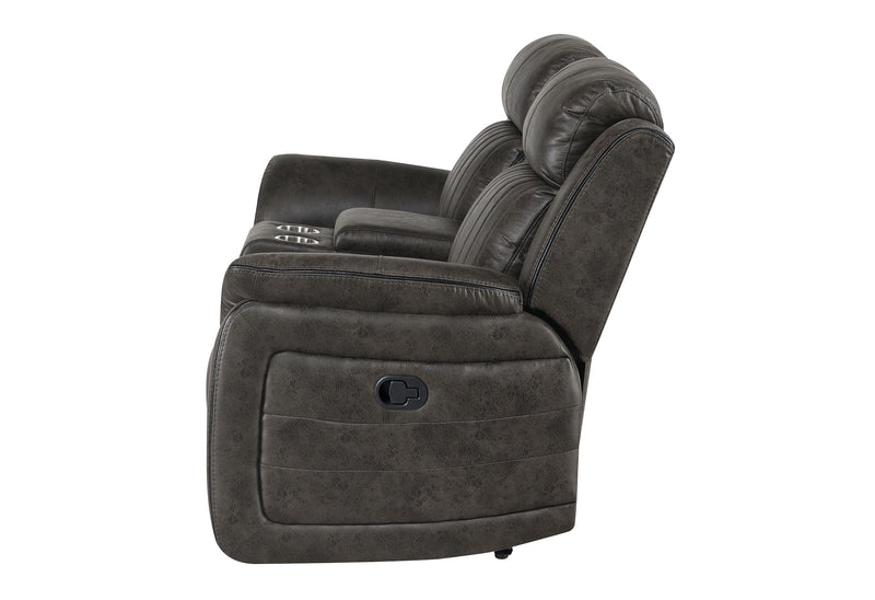 Steban - Console Reclining Loveseat - Gray