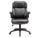 Modern Adjustable Office Chair Leather Upholstered Swivel Chair With Butterfly Mechanism Headrest - Gray
