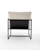 Upholstered Hanging Armchair With Arm Pocket Metal Frame (Set of 2), Crushed Foam Cushions And Skin-Friendly Braid For Living Room And Bedroom