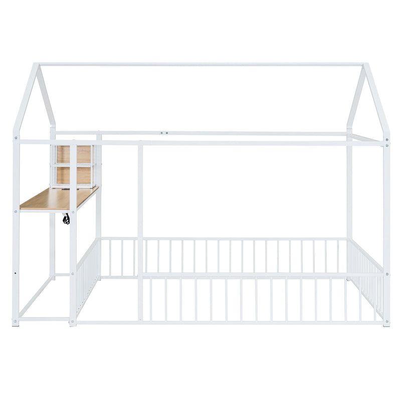 House Frame With Desk, Shelves, Power Outlets And USB Ports
