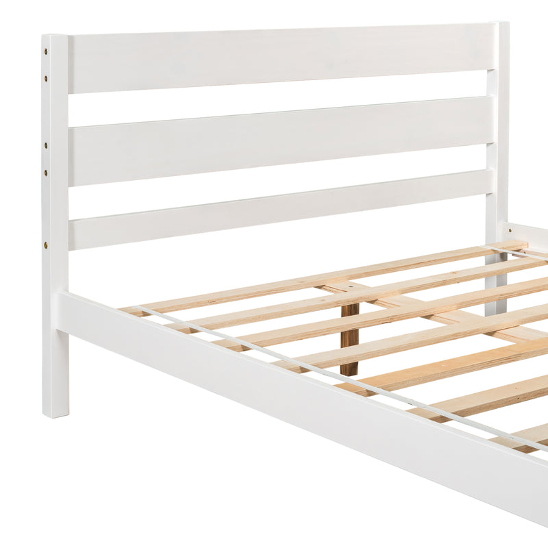 Full Bed with Headboard and Footboard,White(New SKU:W504P149039)