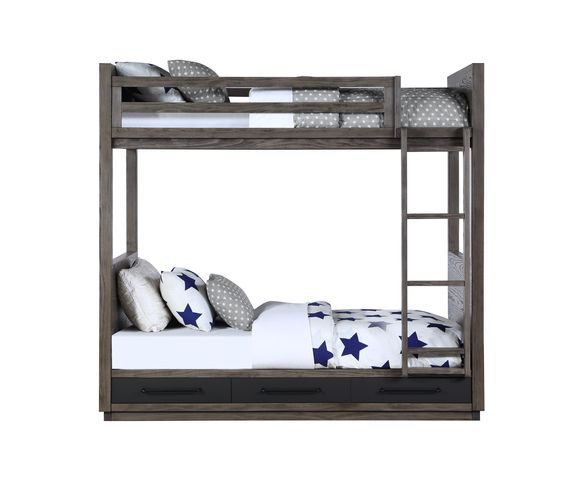 Estevon - Bunk Bed - Gray Oak Finish