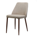 Modern Dining Chair With Iron Legs And Wood Finish