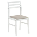 Bucknell - 3 Piece Round Drop Leaf Dining Table Set - White