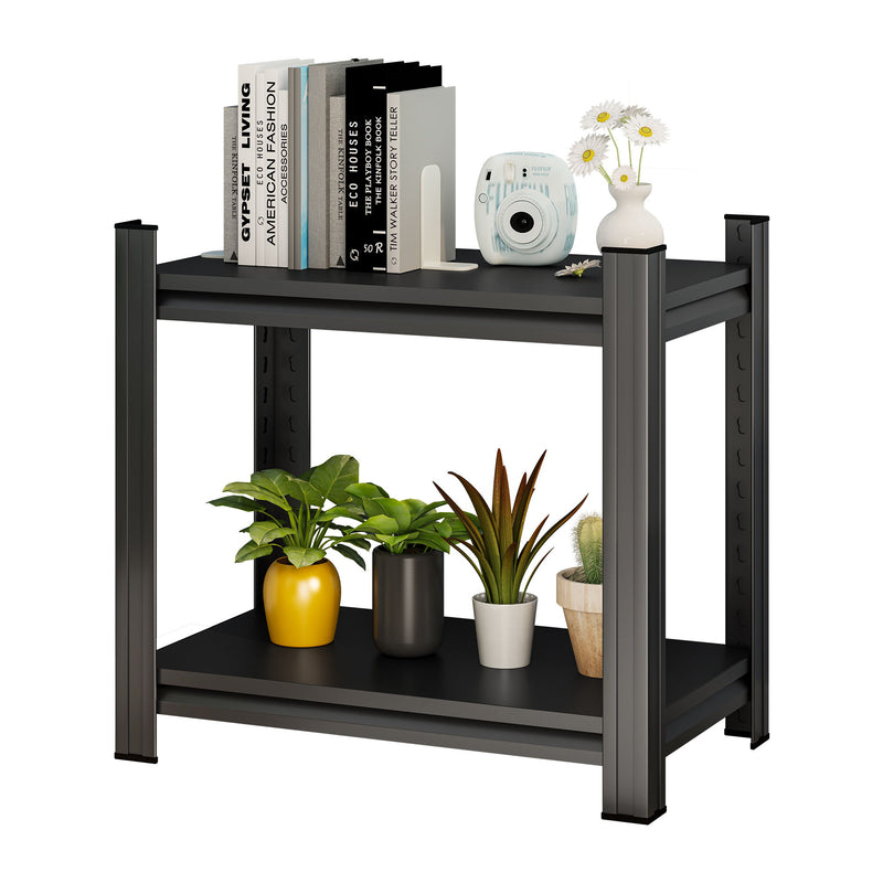 Adjustable Divider Shelf, Bookcase, Office Vertical Storage Rack - Black