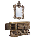 Constantine - Mirror - Brown & Gold Finish - Atlantic Fine Furniture Inc