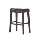 Elegant Saddle Stool With Curved Seat Comfort - Brown