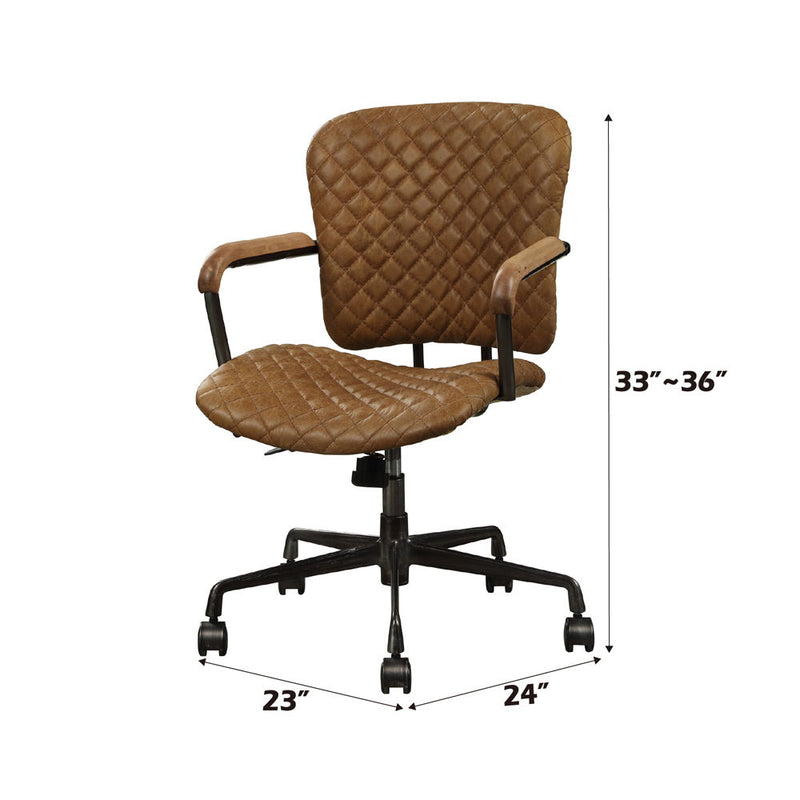 Josi - Executive Office Chair - Coffee Top Grain Leather - Atlantic Fine Furniture Inc