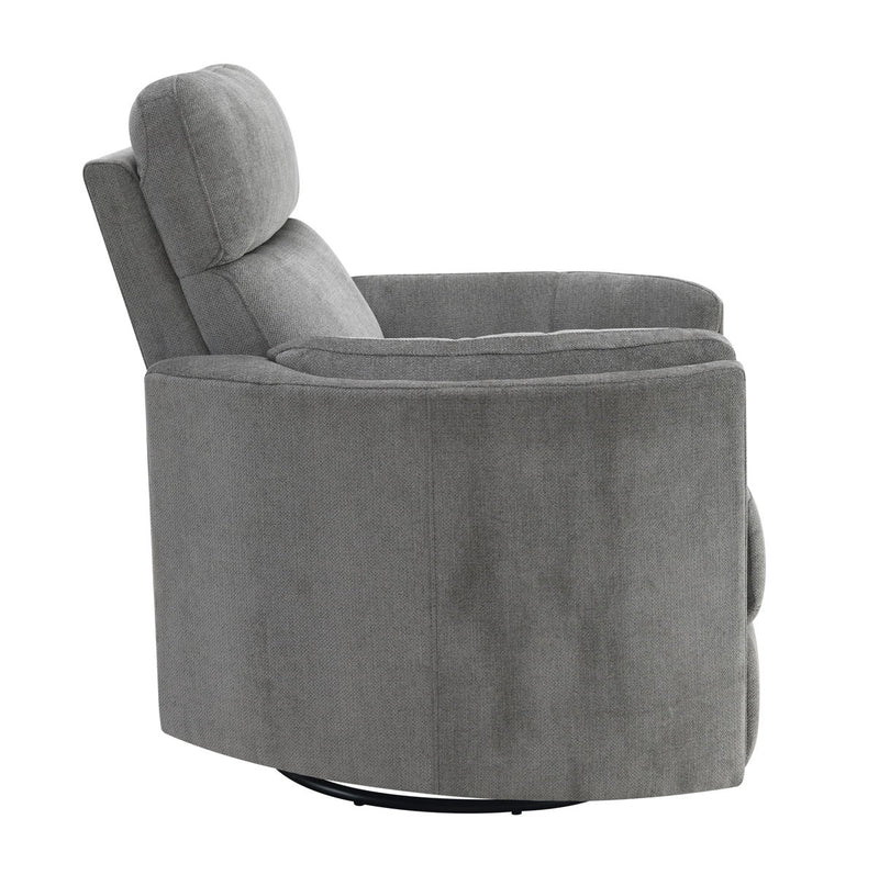 Sagen - Chenille Glider Recliner With Swivel