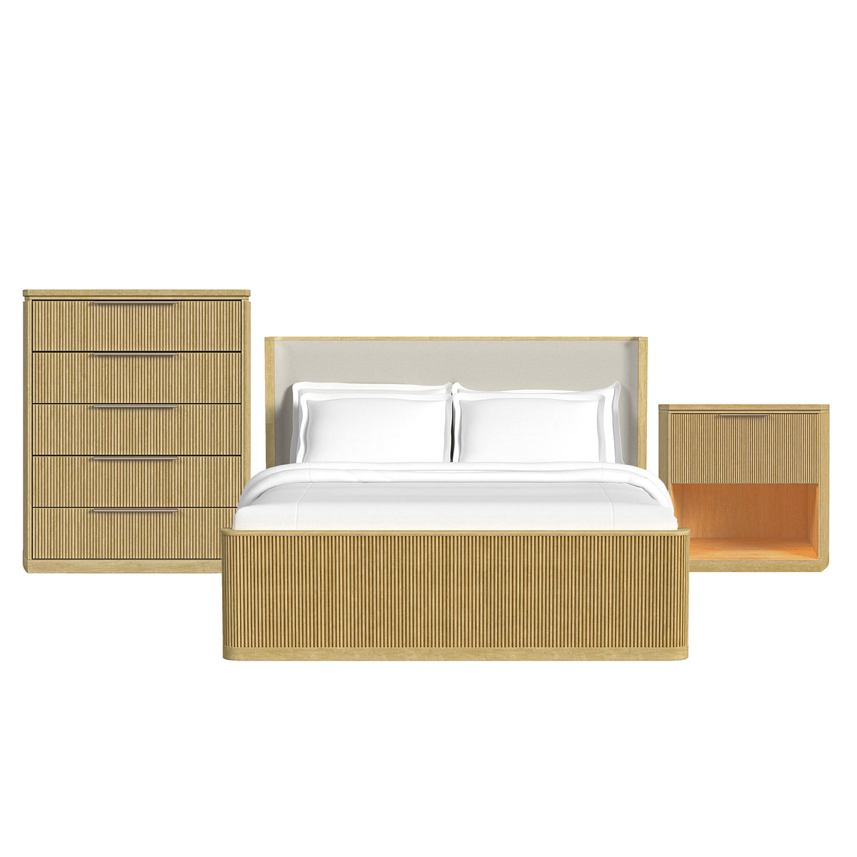 Sylvie Bedroom Set With Upholstered Bed in Dark Brown by Elements International, view 6