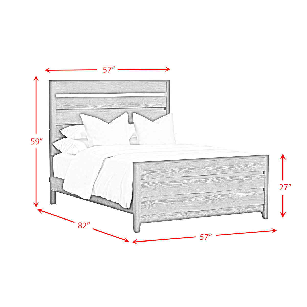 Tobias Bed With LED in Black by Elements International, view 8