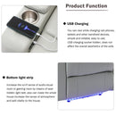 Power Motion Recliner Electric Power Recliner With USB Charging Port, Hidden Arm Storage, Convenient Cup Holder And Bluetooth Speaker