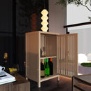 Bamboo Freestanding Storage Cabinet With Door And Shelf For Bathroom, Living Room, Kitchen - Natural / Natural Wood