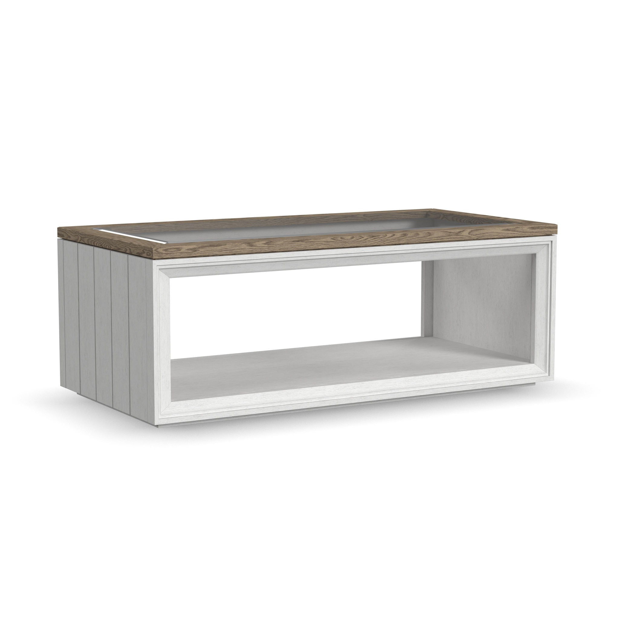 Melody - Rectangular Coffee Table With Casters - White