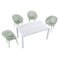 4 Pack Lounge Chair Set With Long Table