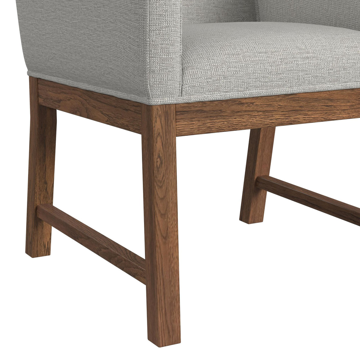 Glinda Upholstered Fabric Dining Chair (Set of 2) in Brown / Light Gray by Elements International, view 4
