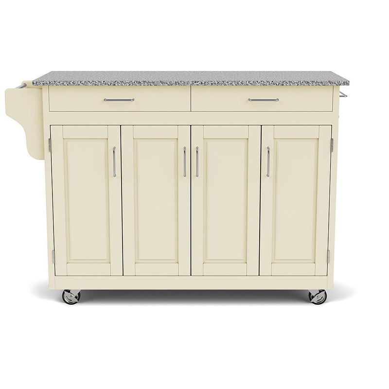 Create-A-Cart - 4 Doors Kitchen Cart - Gray Granite Top