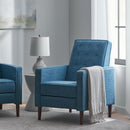 Mid-Century Modern Recliner With Button Tufted Waffle Stitch