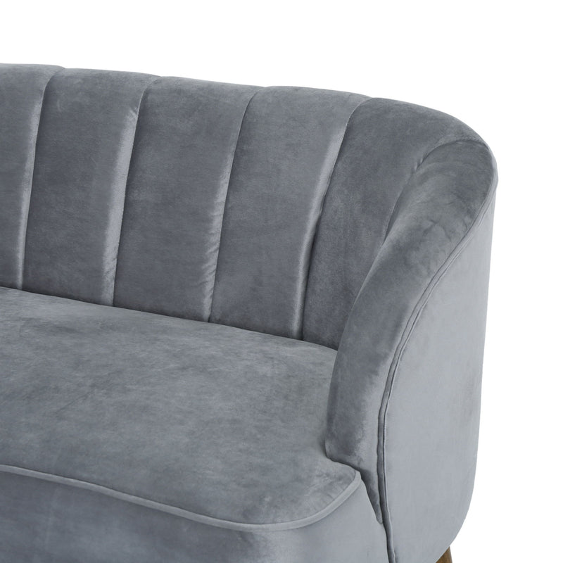 Modern Classic Shell Backed Loveseat