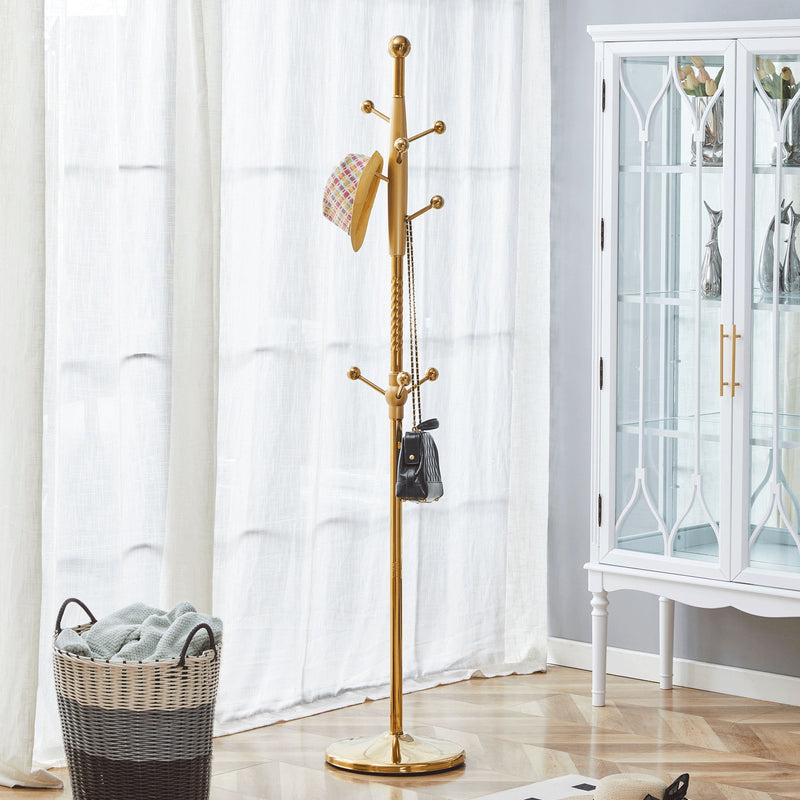 Modern Stainless Steel Spray Painted Hanger With Solid Wood Reinforcement