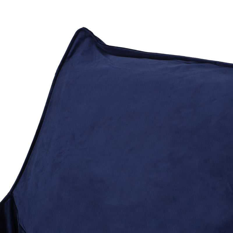 Fila - Velveteen Oversized Seater Bean Bag Chair With Armrests
