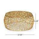 Modern Glam Mesh Coffee Table With Accents And - Gold