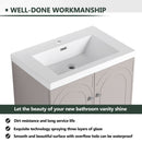 Contemporary Freestanding Bathroom Vanity With Resin Sink & Soft-Close Cabinet Doors