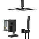 Shower System With Waterfall Tub Spout And 12" Ceiling Mount Square Shower Head - Oil-Rubbed Bronze